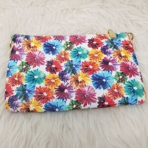 "C" CLUTCH FLORAL FIREWORKS BAG.